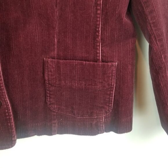 SONOMA " LIFE &STYLE" PETITE STRETCH SIZE PXL. BURGANDY. COTTON, SPANDEX BLAZER - Picture 12 of 15